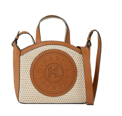 Bolso Karl Crossbody icrcle raffia camel